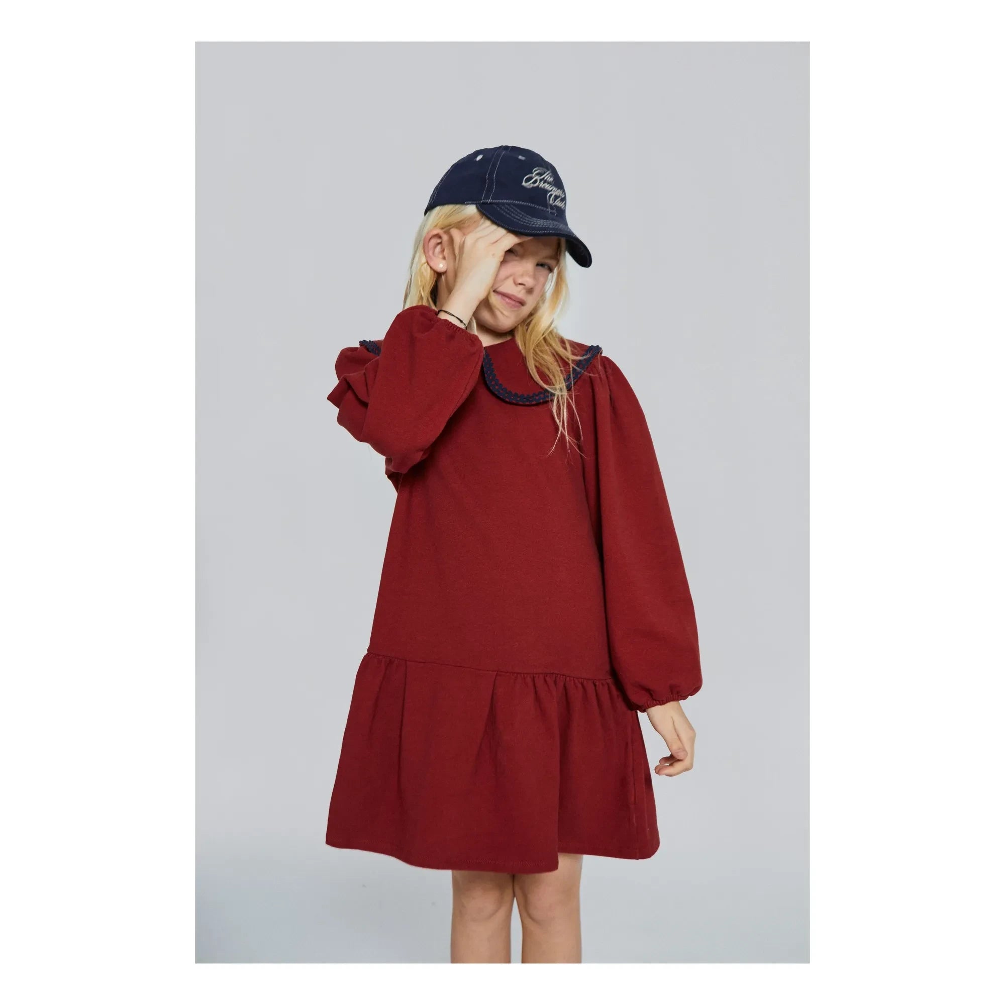 Mipounet - Melissa Jersey Collar Dress | Burgundy