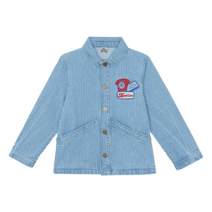 Bonton - Nineties Striped Overshirt | Blue
