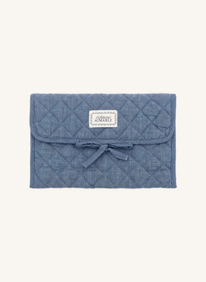 Editions Aimable - Palmyre Baby Changing Bag | Blue Chambray