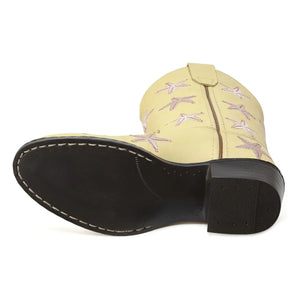 Bootstock - Starfish Leather Western Boots | Pale Yellow