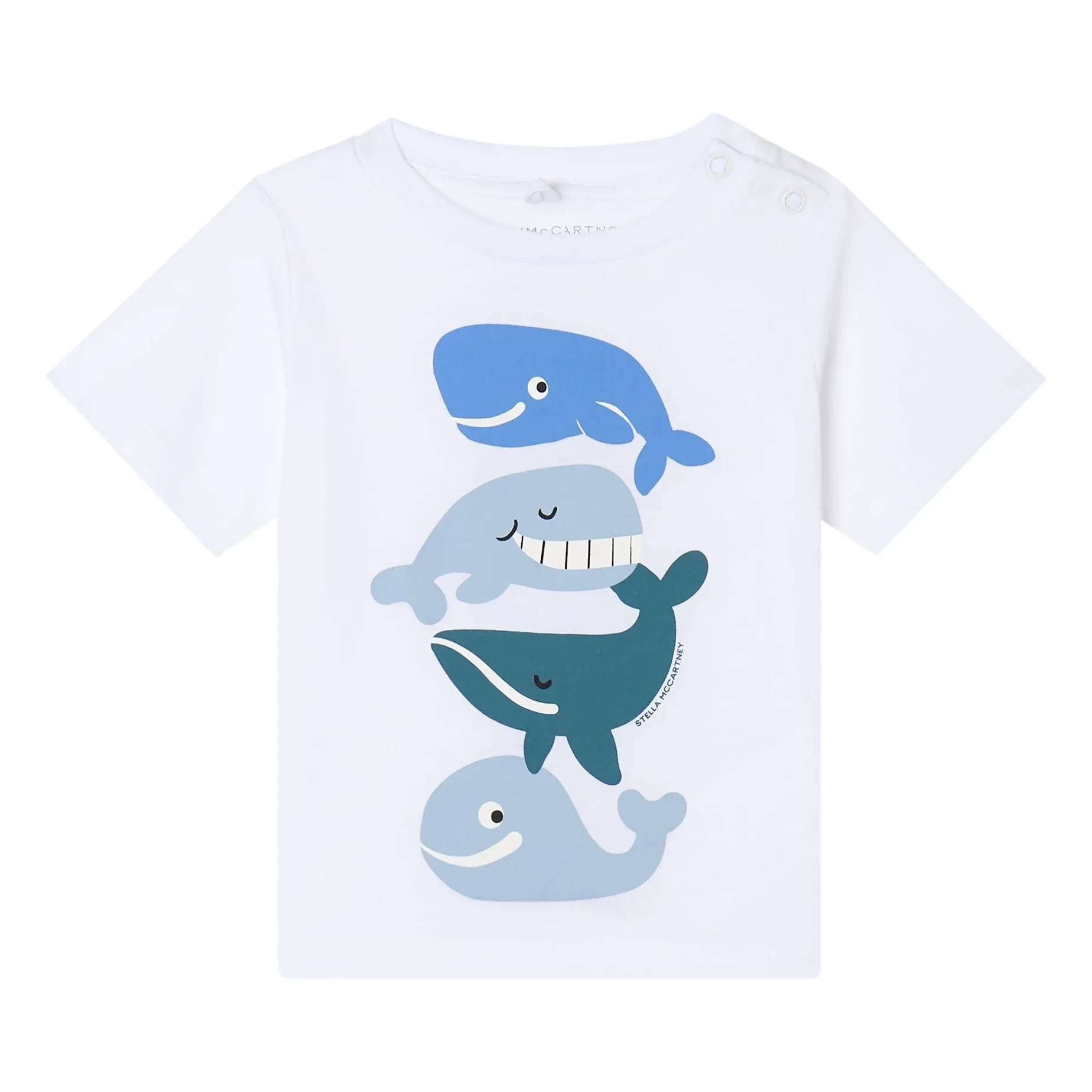 Stella McCartney Kids - Whales Organic Cotton T-Shirt | White