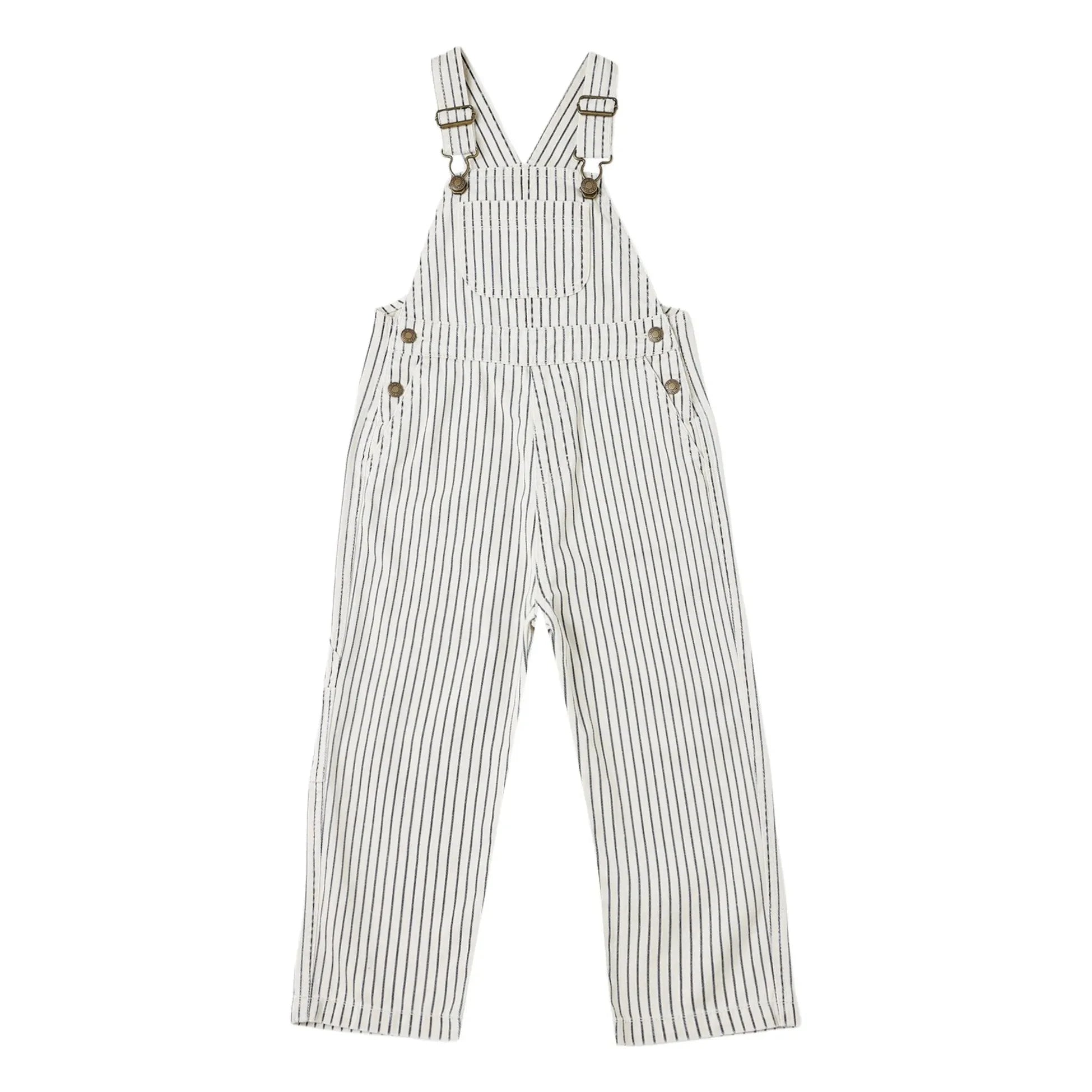 Rylee + Cru - Striped Playoveralls | Off-White