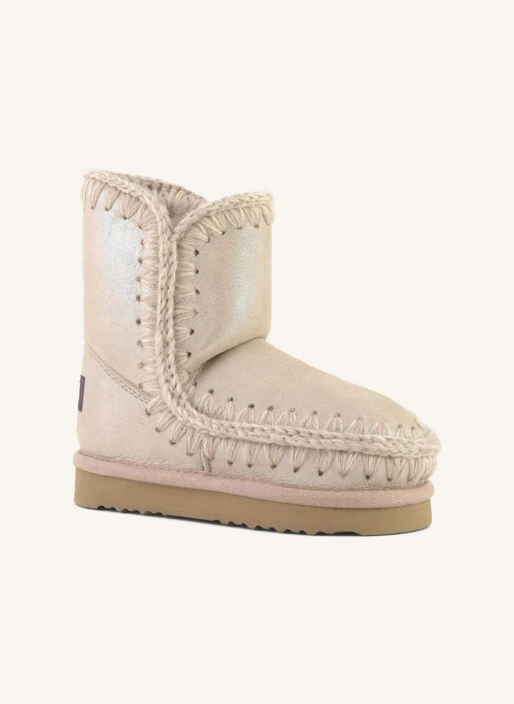 Mou - Eskimo Iridescent Boot | Pale Pink