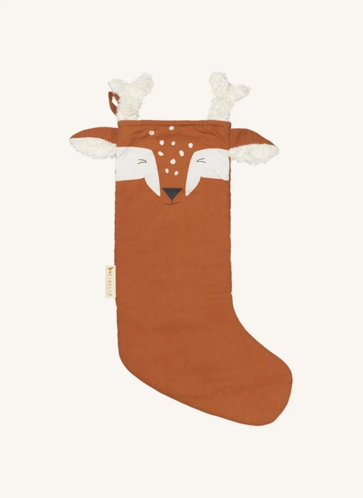 Fabelab - Organic Cotton Deer Christmas Stocking | Brown