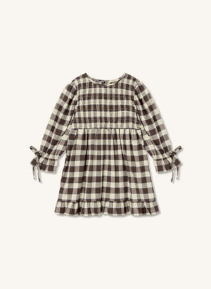 Fliink - Cody Checkered Dress | Ecru