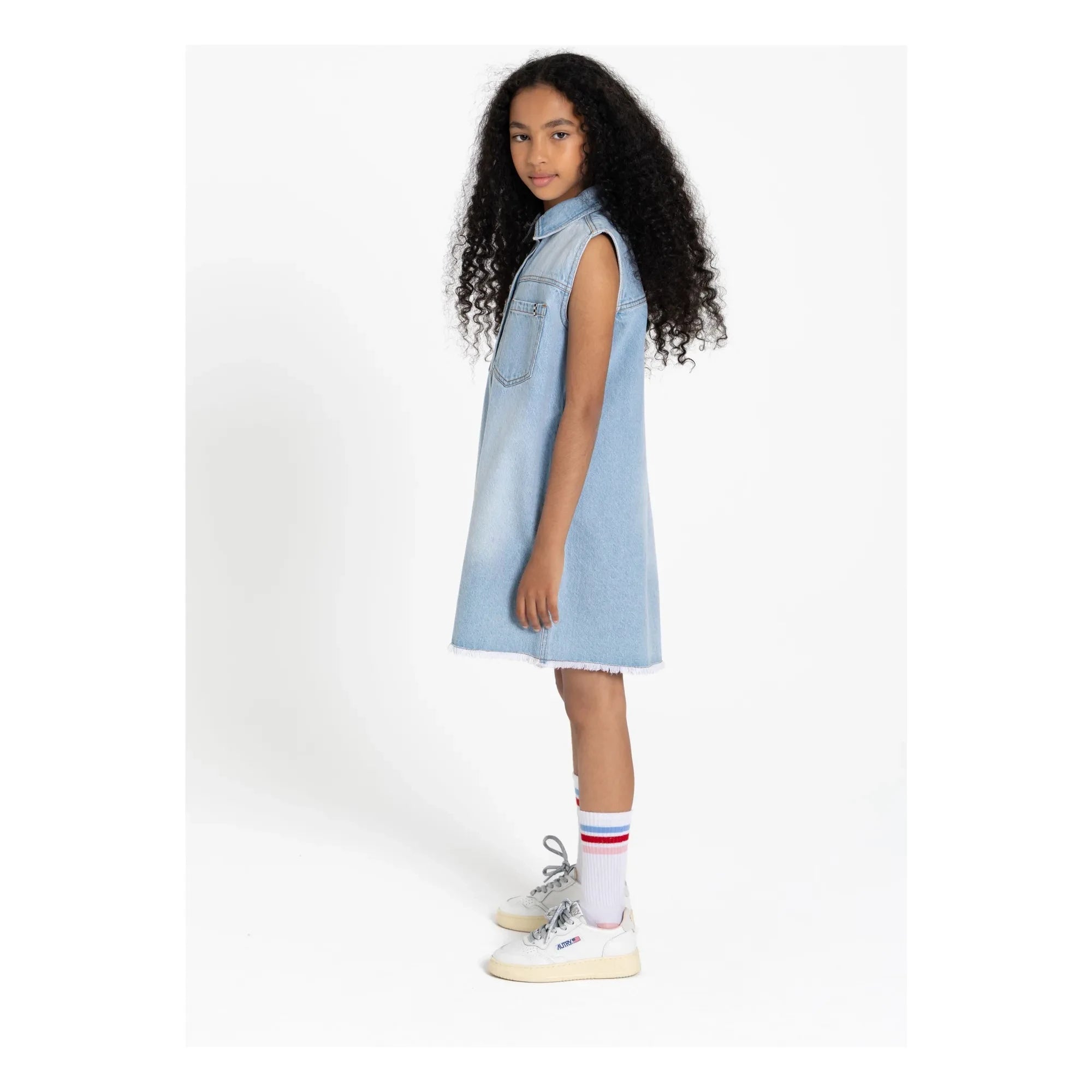 Finger in the nose - Isla Sleeveless Denim Dress | Blue