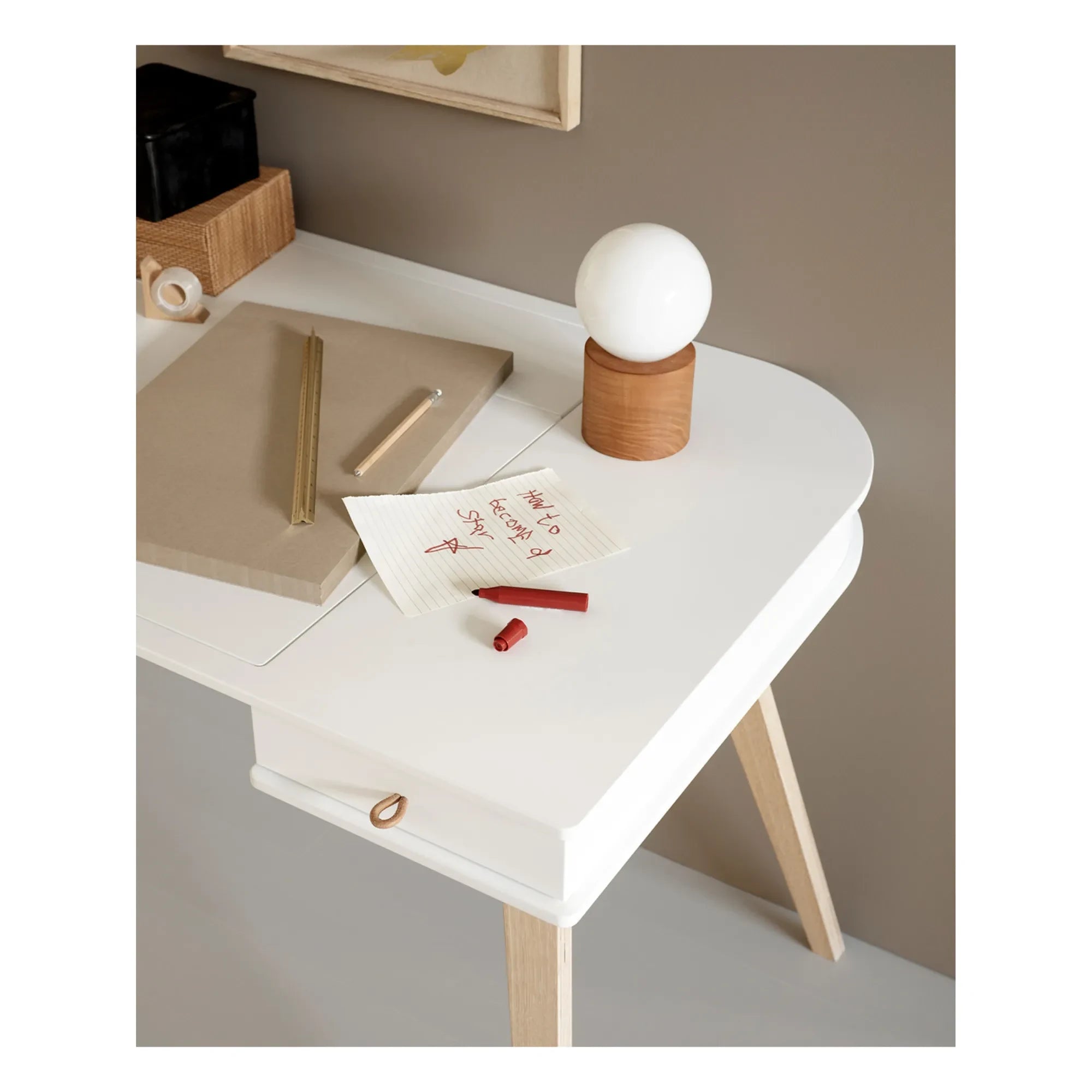 Oliver Furniture - Ahşap Masa, 72 cm | Beyaz
