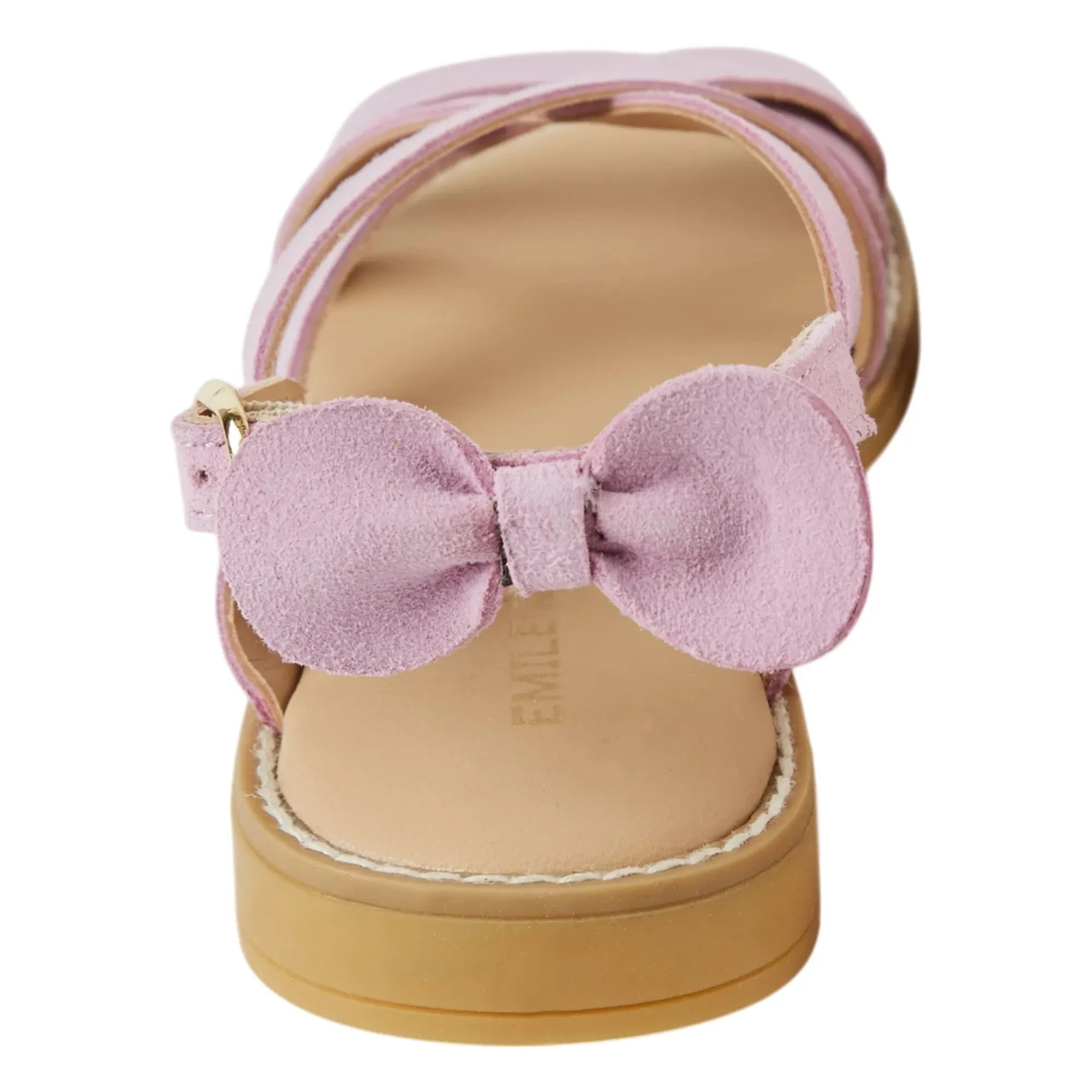 Emile et Ida - Leather Cross-Strap Sandals | Mauve