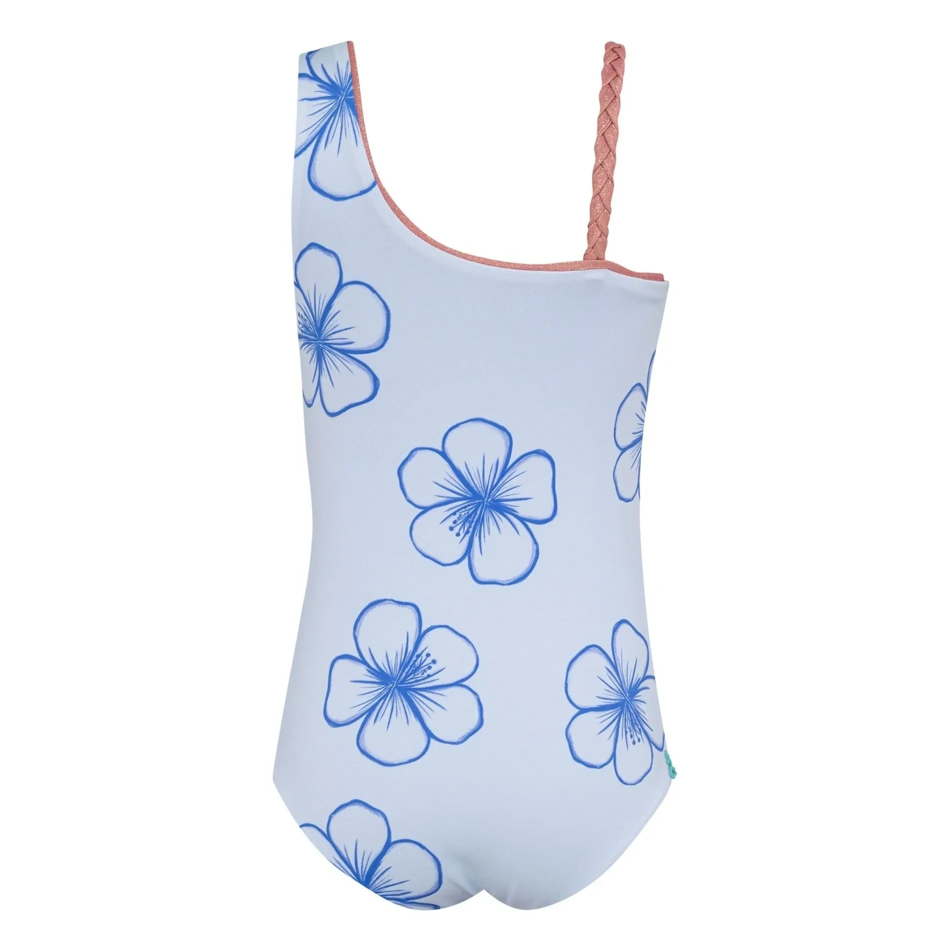 Pepita & Me - Marea Fleurs Asymmetric Swimsuit | Light Blue