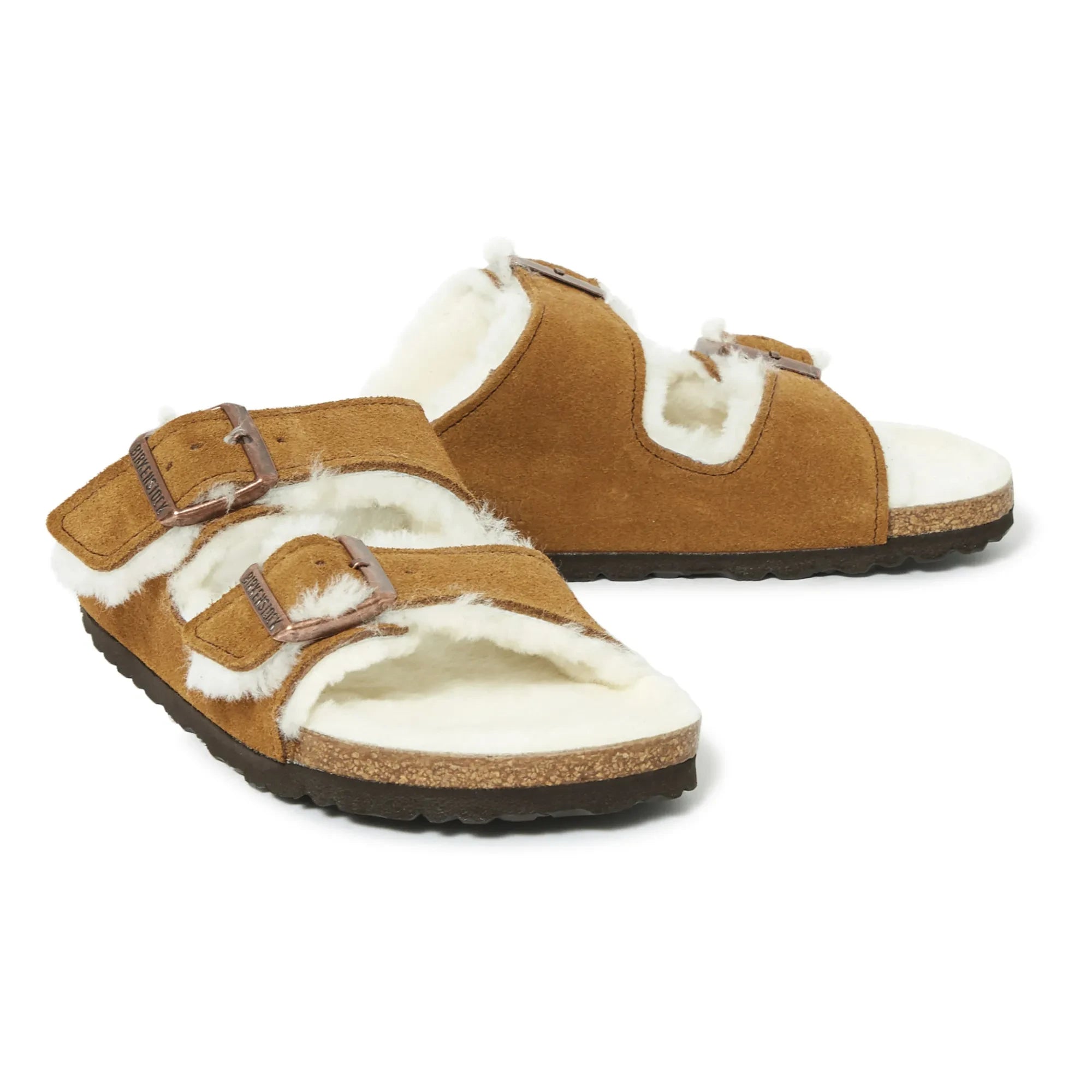 BIRKENSTOCK - Arizona Leather Suede Sandals - Adult Collection | Camel