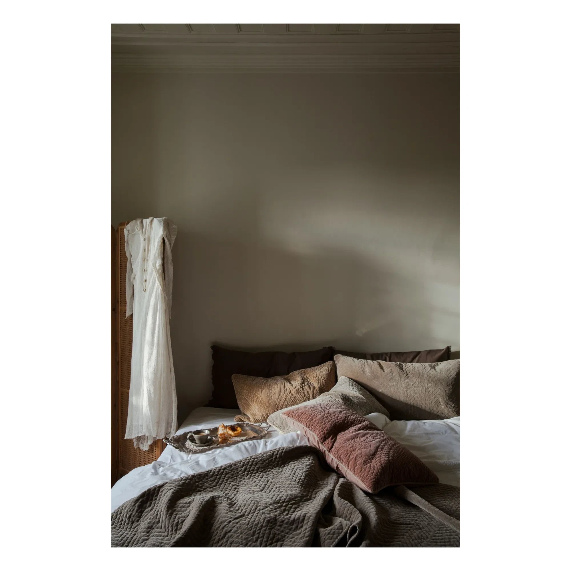 Olsson & Jensen - Suede Brown Velvet Pillow Cover