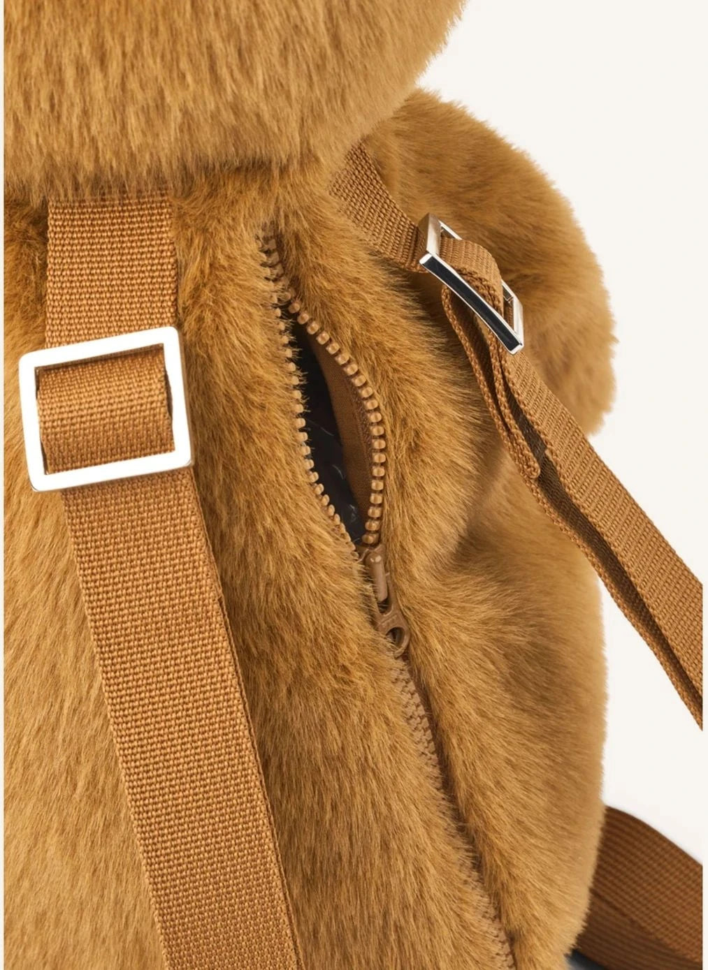 Liewood - Dayana Bear Fleece Backpack Made from Recycled Fibers | Caramel
