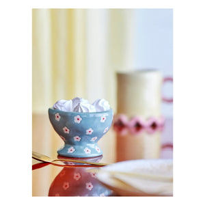 Bloomingville - Floral Patterned Stoneware Bowl Nini | Blue