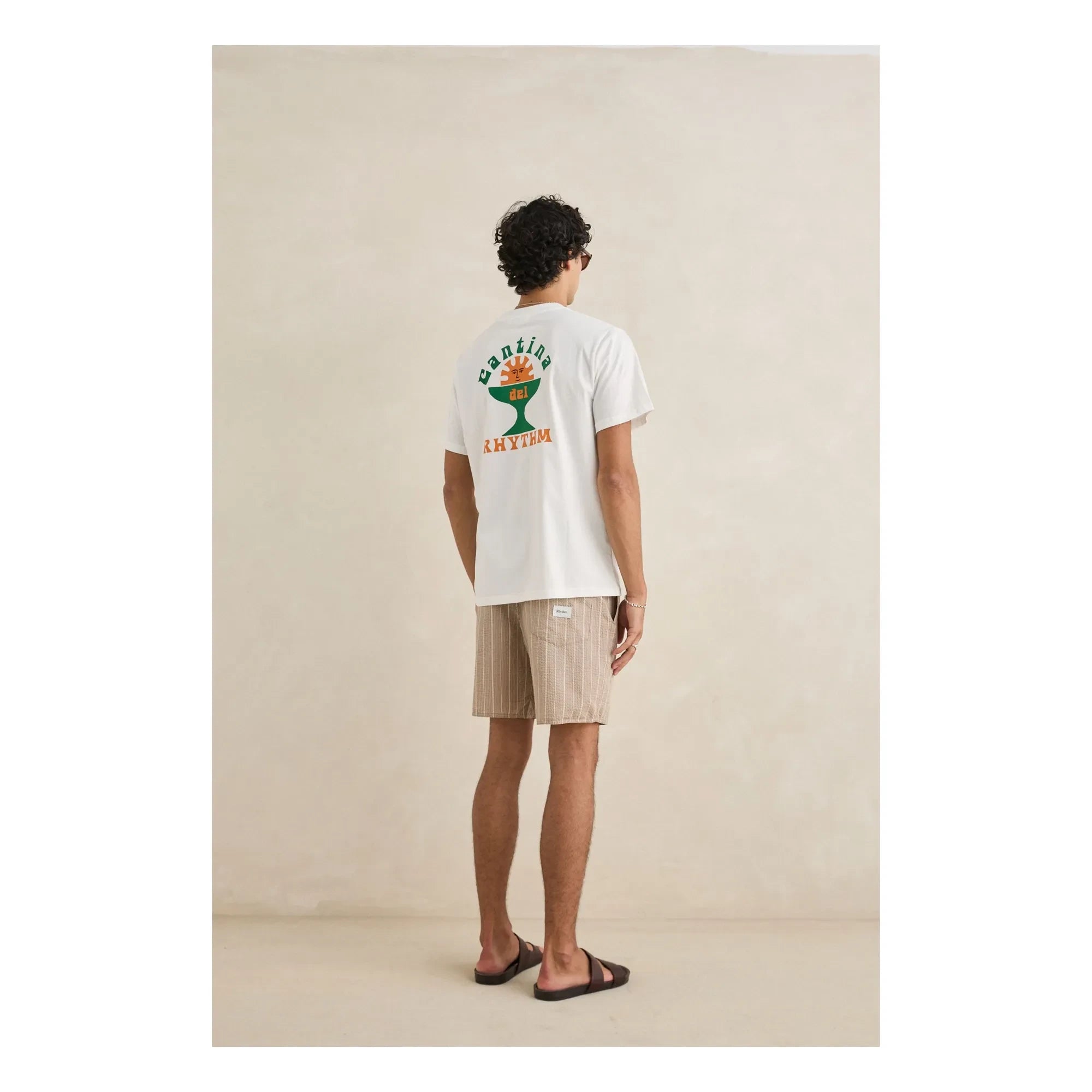 Rhythm - Çizgili Jam Şort | Koyu Bej