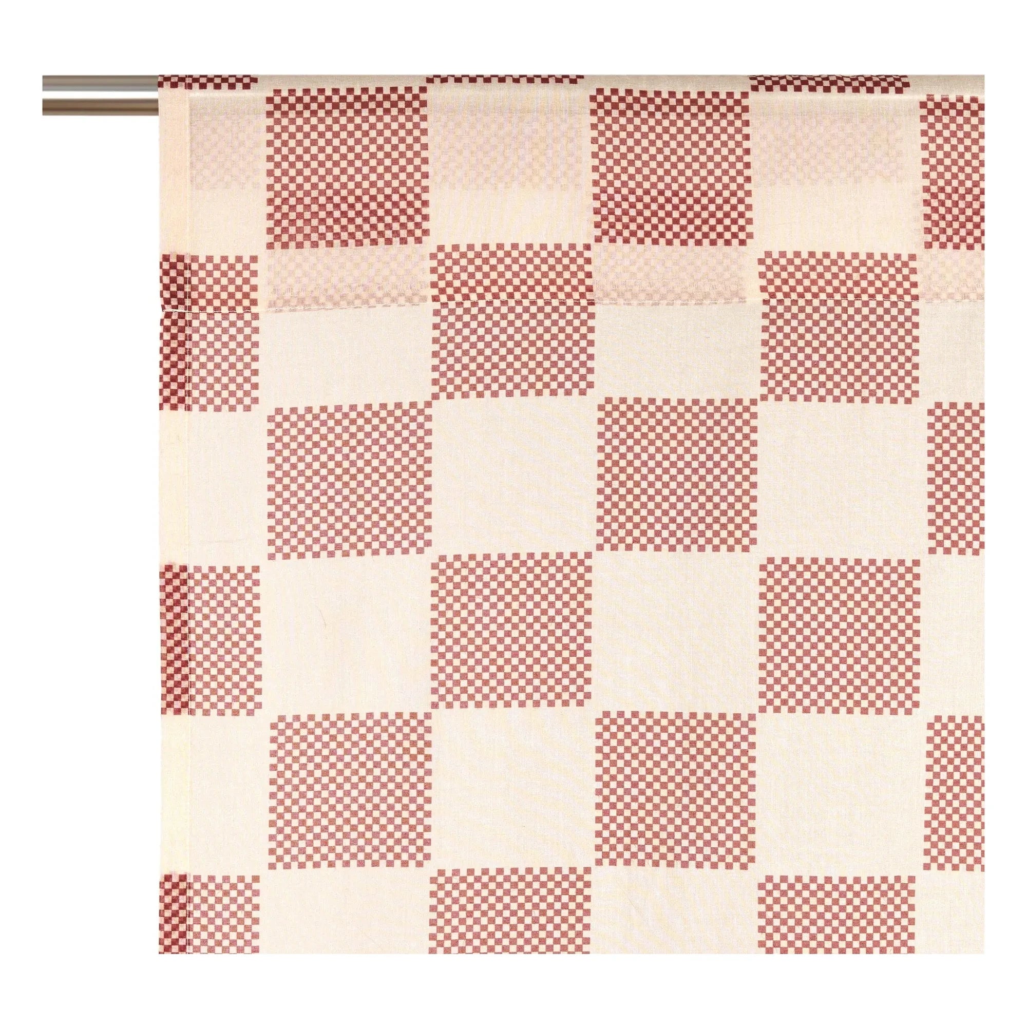 Nobodinoz - Wendy Stripes Cotton Voile Curtain | Red