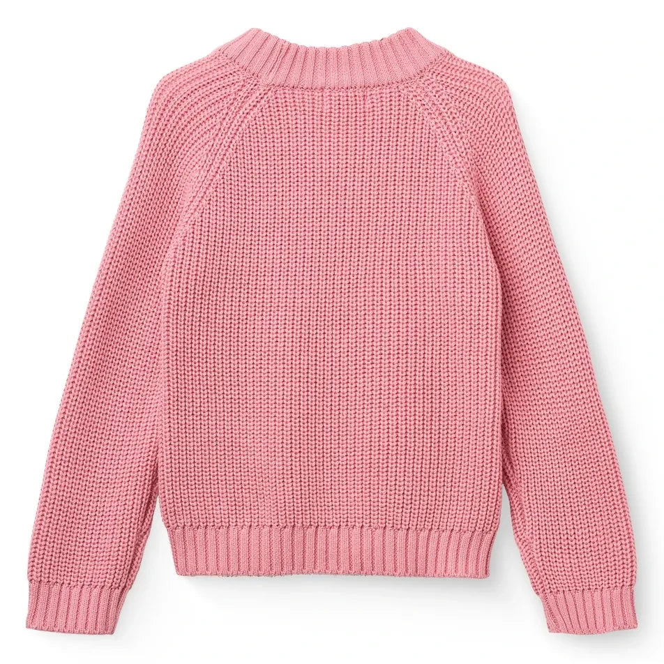 Copenhagen Colors - Classic Ribbed Organic Cotton Sweater | Candy Pink
