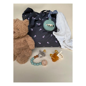 Hevea - Natural Rubber and Rubber Tree Pacifier Clip | Almond Green