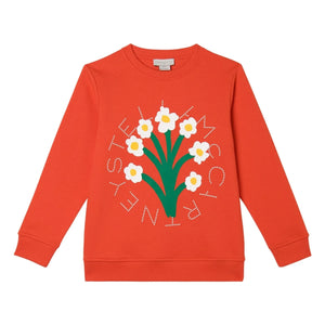 Stella McCartney Kids - Sweat Çiçek Buketi | Kırmızı