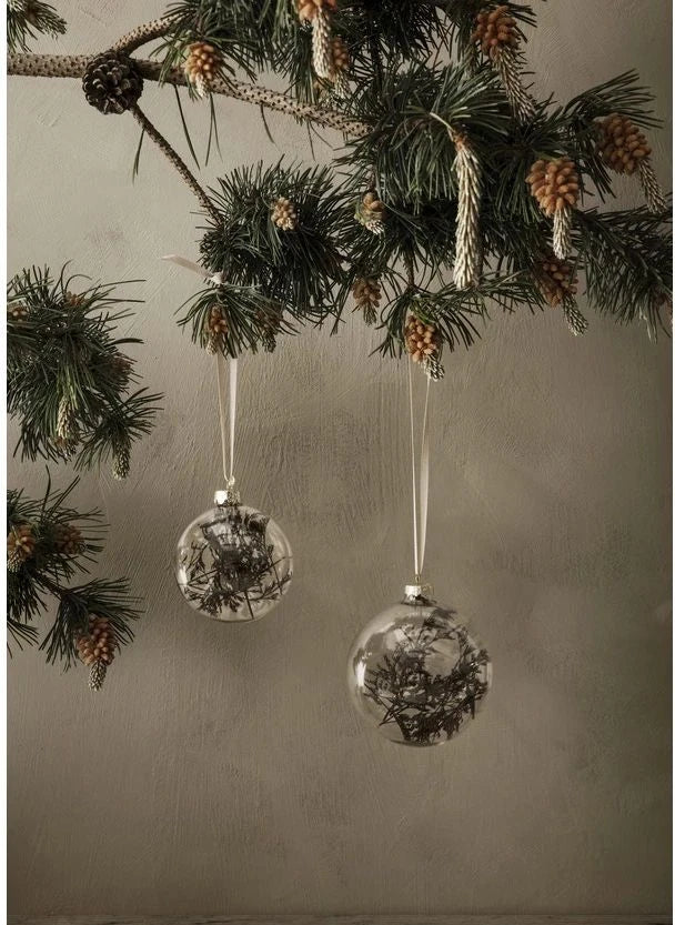 Ferm Living - Flora Glass Christmas Ornaments - Set of 4 | Plum