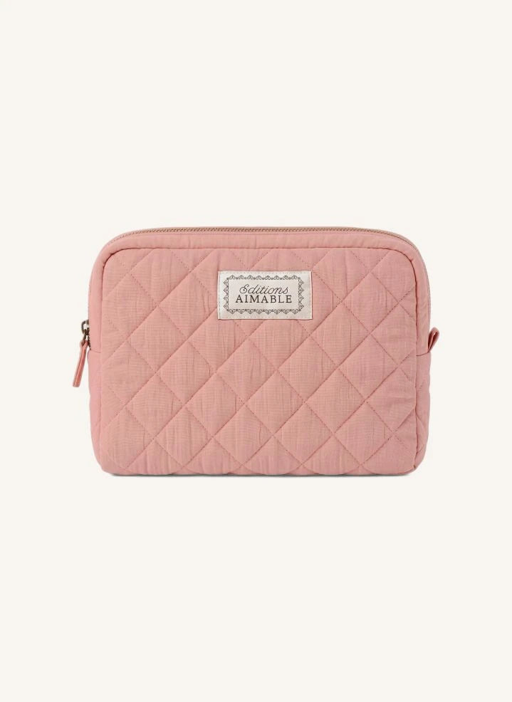 Editions Aimable - Tuscany cosmetic bag | Dusty Rose Muslin