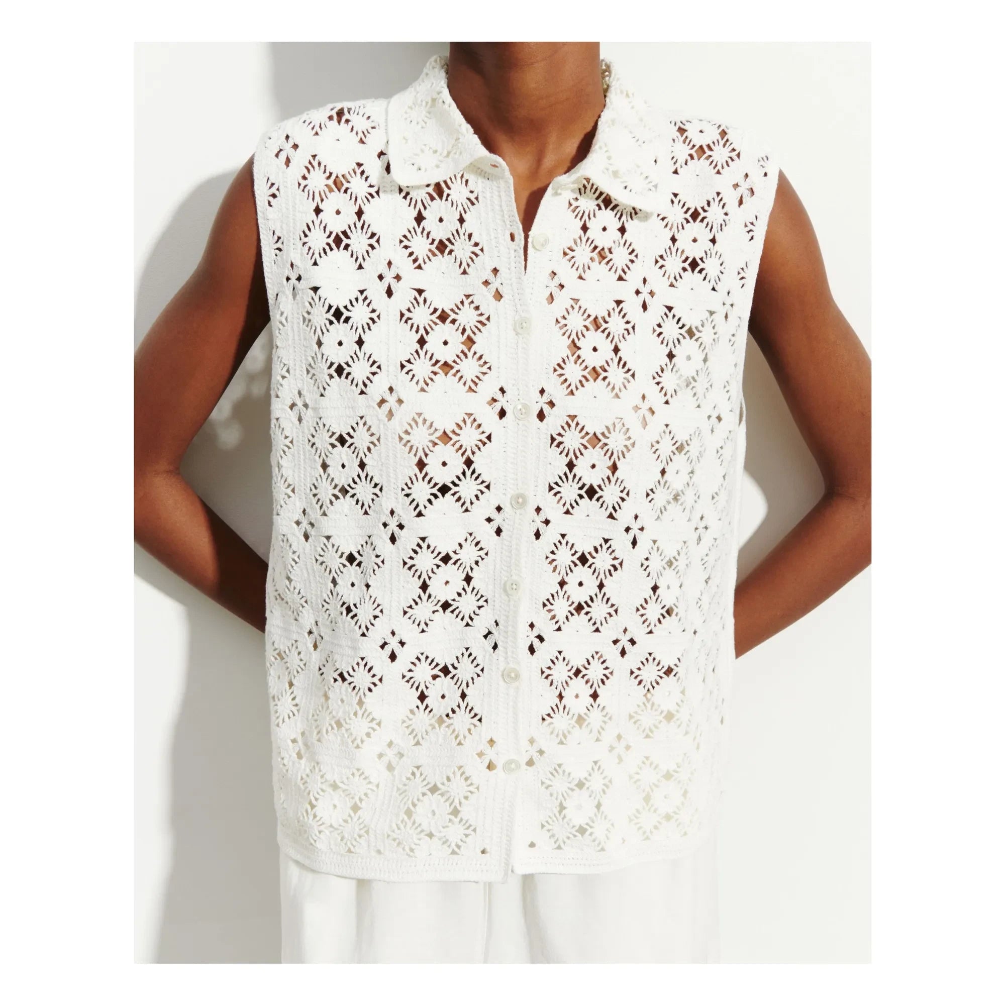 Bompard - Cotton Sleeveless Shirt | Natural