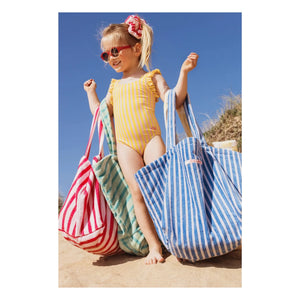 Jera Mini - Striped Ruffle Swimsuit | Yellow
