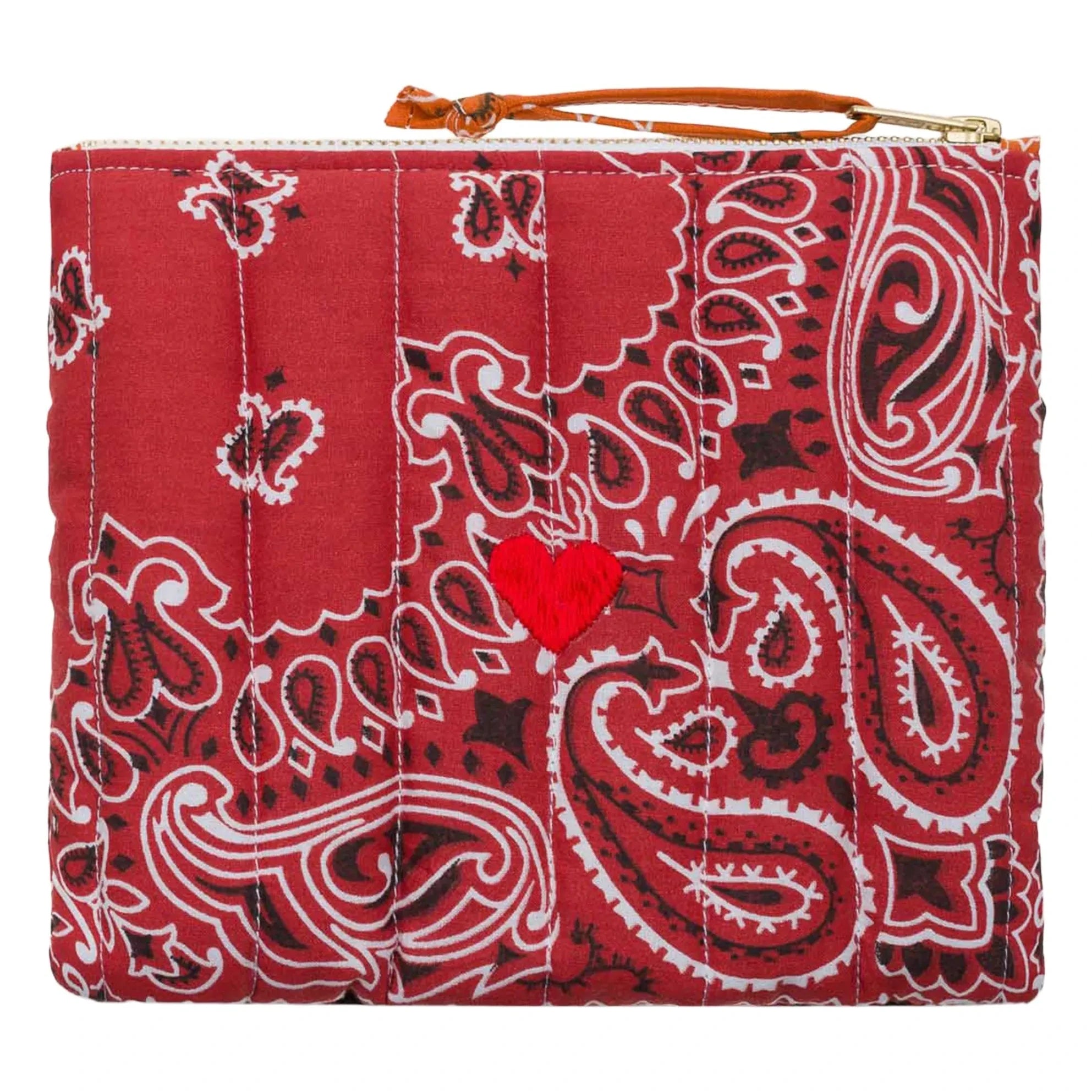 Call it by Your Name - Mini Zippered Heart Pouch | Red