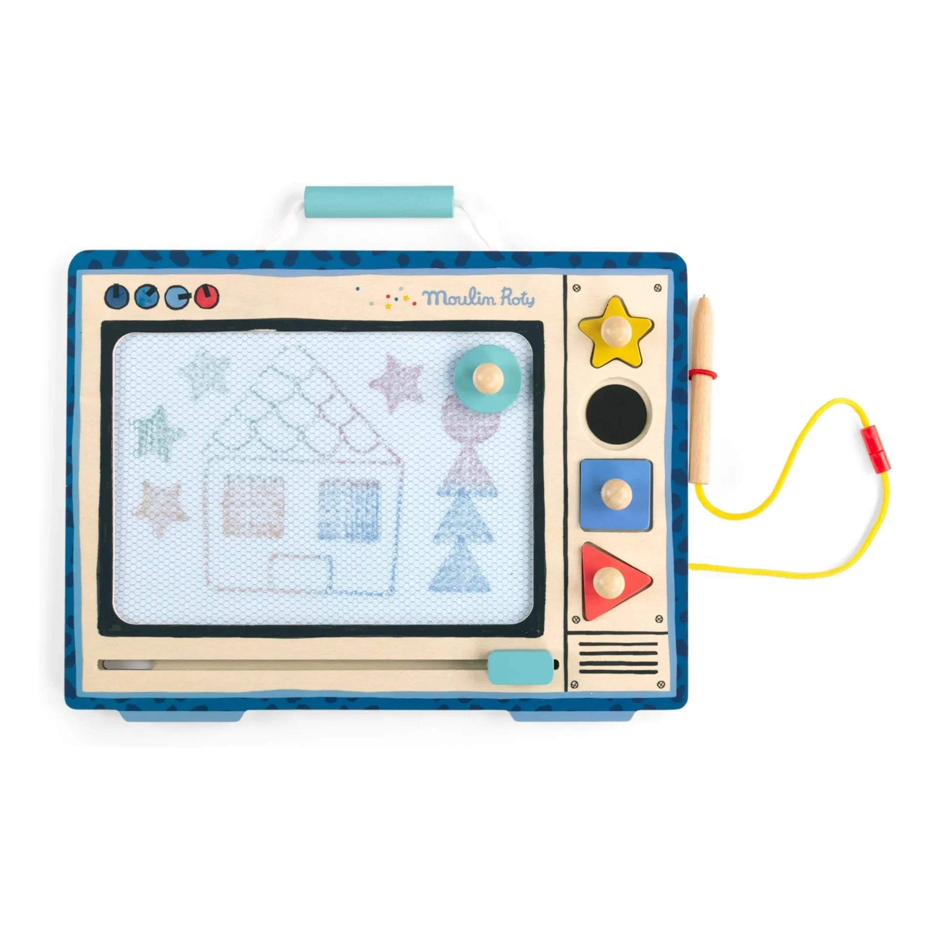 Moulin Roty - Puce & Pilou Magnetic Drawing Board | Blue