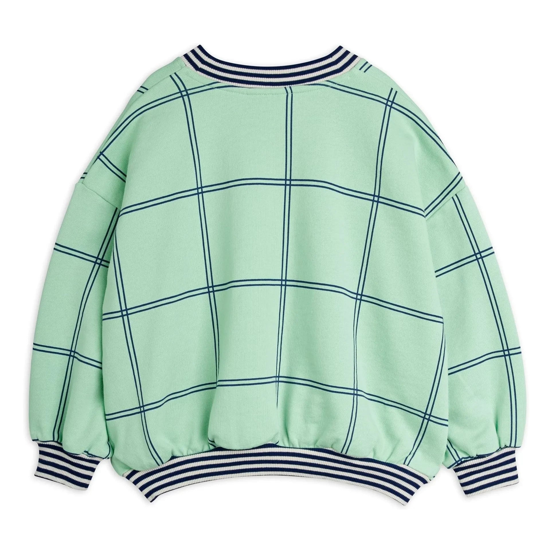 Mini Rodini - Coron Organic Checkered Sweatshirt | Green