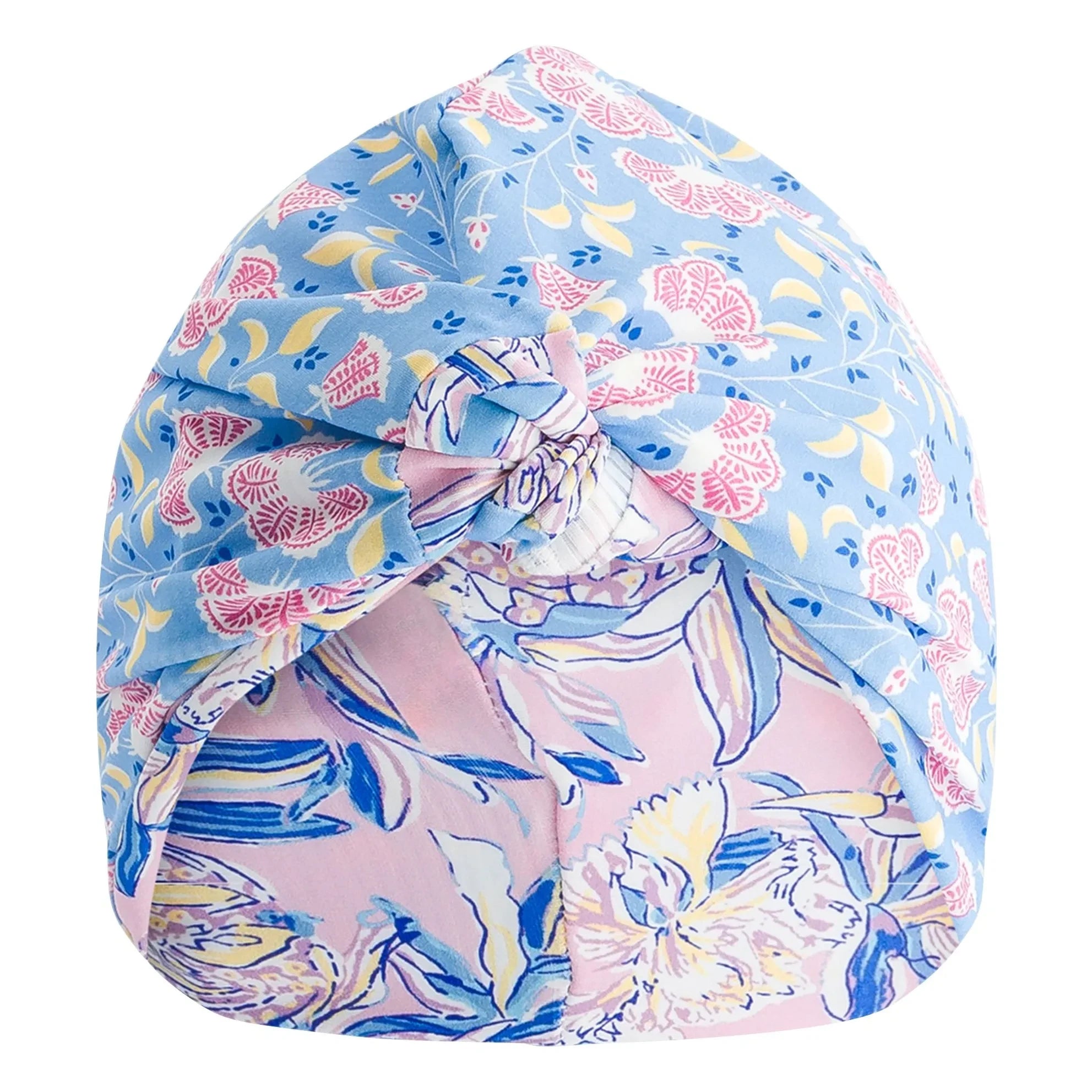 Louise Misha - Abina Floral Pattern Bath Towel Made from Recycled Fibers | Blue