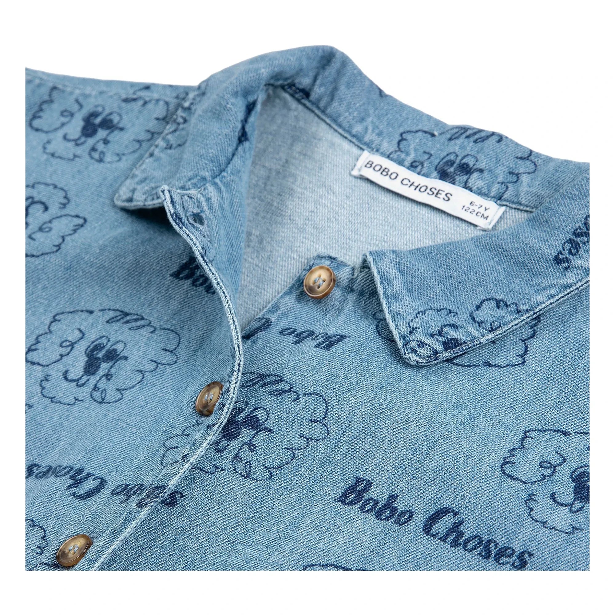 Bobo Choses - Denim Dog Shirt | Light Blue