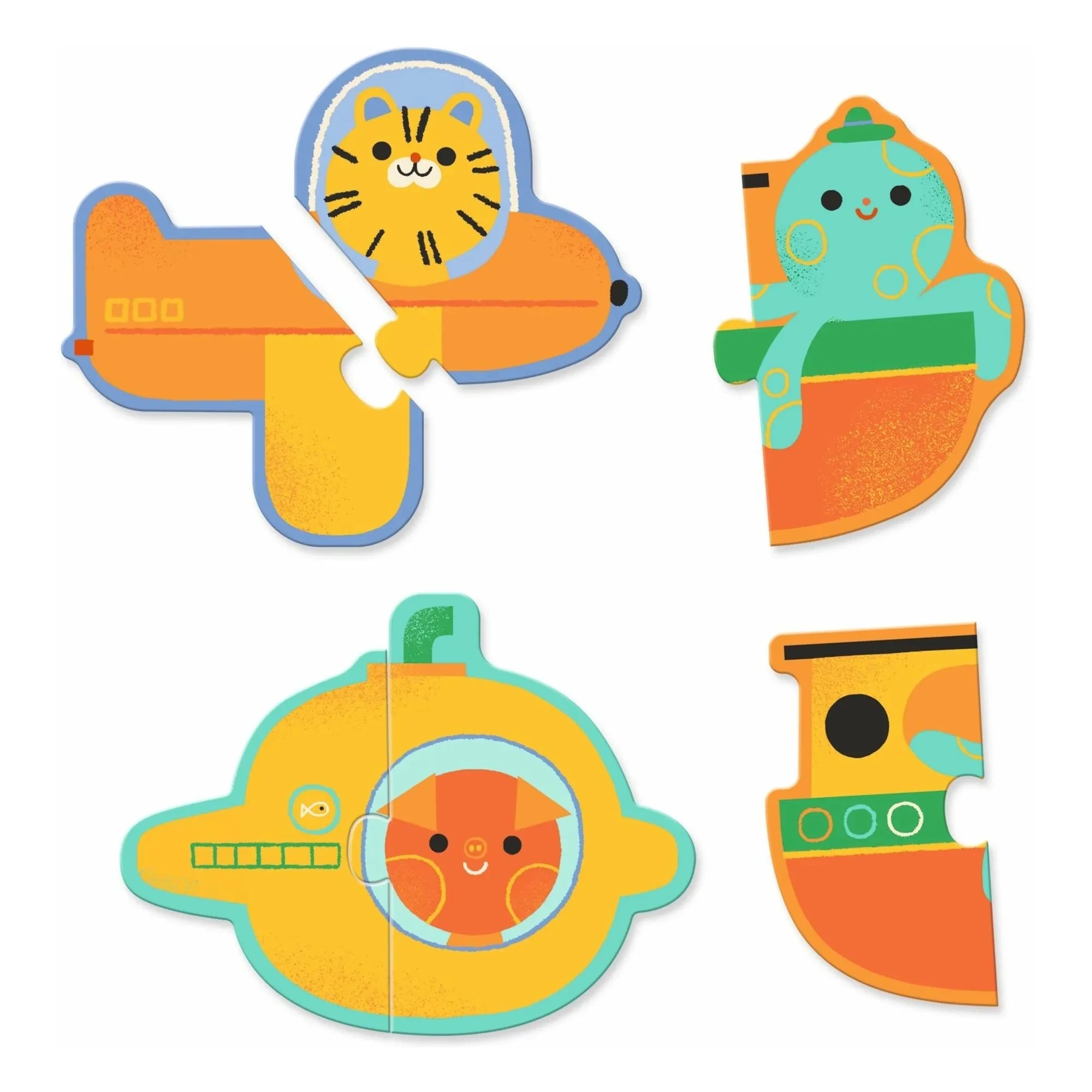 Djeco - Vehicle Duo Puzzle