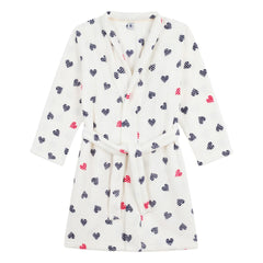 Petit Bateau - Striped Heart Sleepwear | White