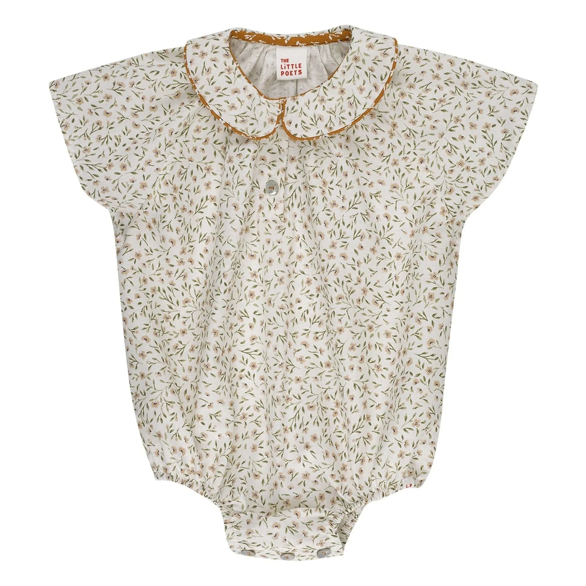 THE LiTTLE POETS - Léo Fleurie Organic Cotton Overalls | Ecru
