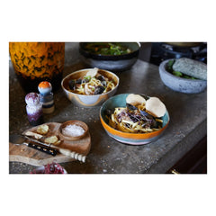 HKliving - Stoneware Soup Plate - Set of 2 | Light Blue