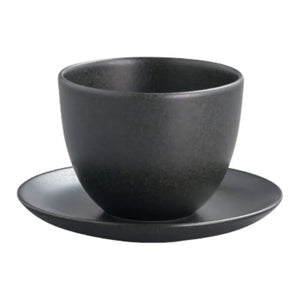 Kinto - Stone Porcelain Tea Cup and Saucer | Black