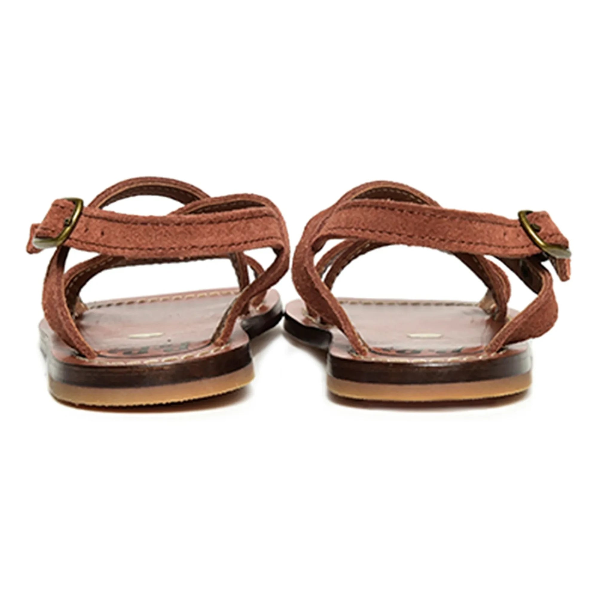 Pèpè - Crossed Ankle Sandals | Brown