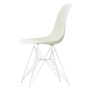 Vitra - DSR Plastic Chair - White Epoxy Frame - Charles & Ray Eames | Gray Pebble