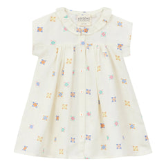 Arsène et Les Pipelettes - Floral Pattern Linen Voile Dress | Off-White
