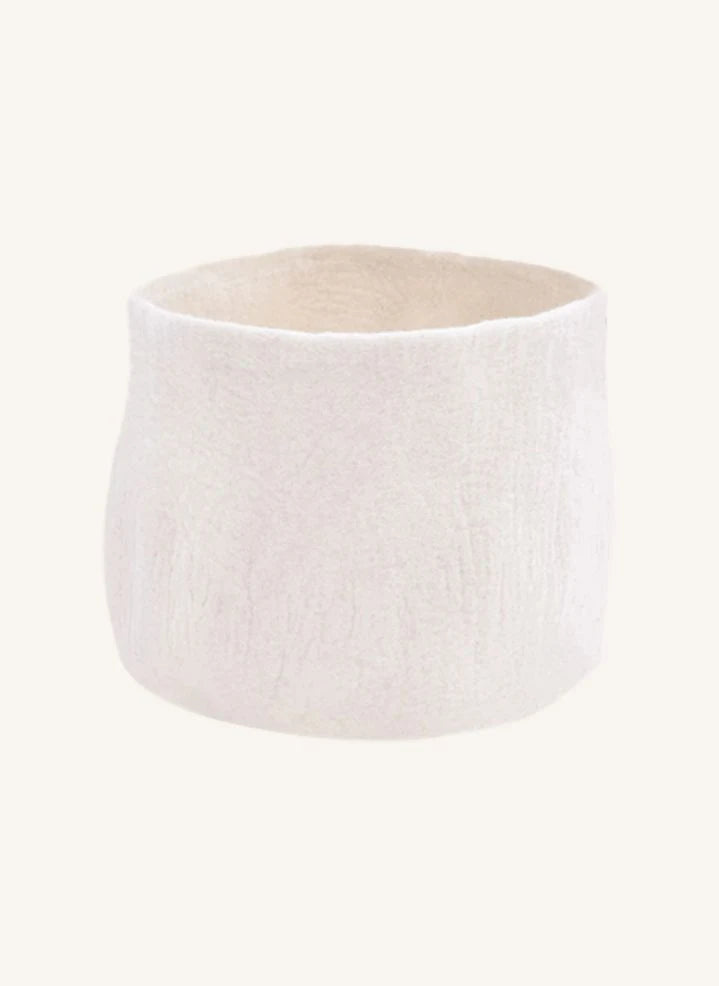 Muskhane - Felt Basket | White