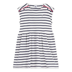 Petit Bateau - Striped Sleeveless Dress | White