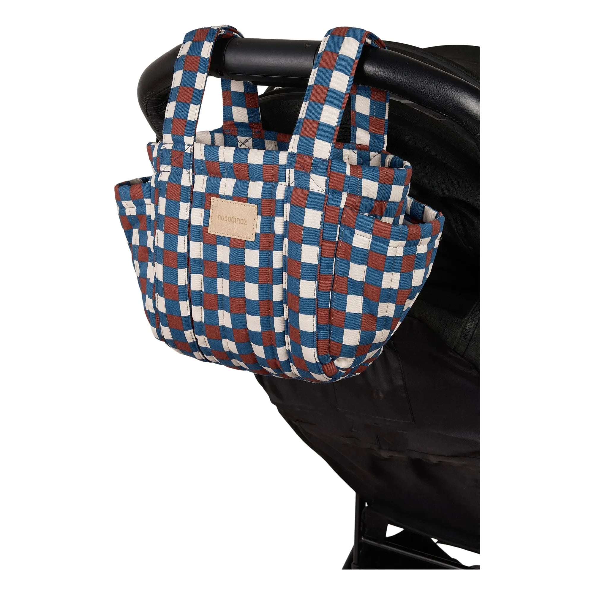 Nobodinoz - Hyde Park Mosaic Baby Stroller Organizer Bag | Blue
