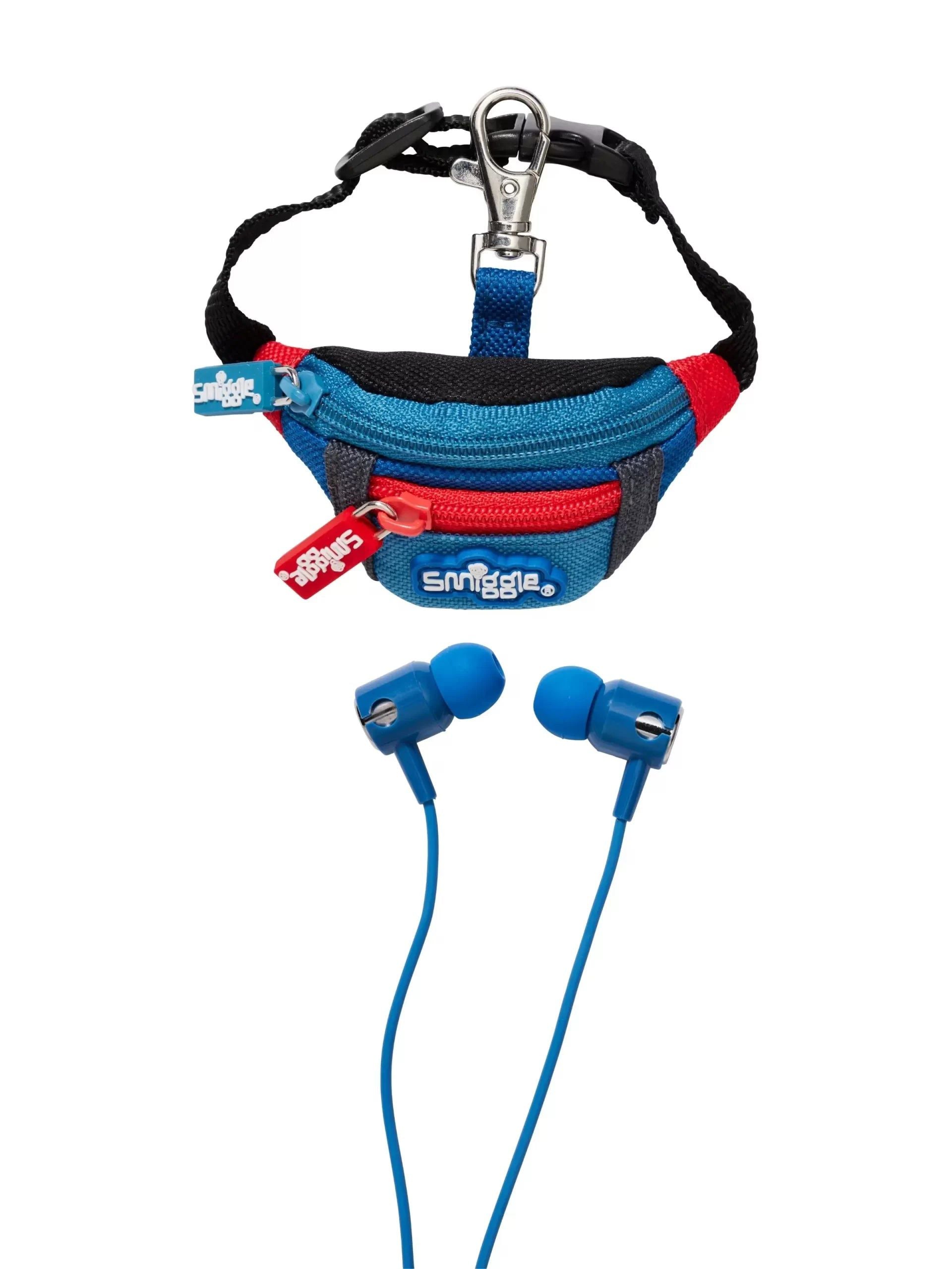 Smiggle - Bel Çantası Kulaklık Anahtarlığı-Dinossi