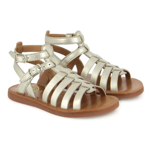 Pom d'Api - Plagette Gladiator Sandals | Silver