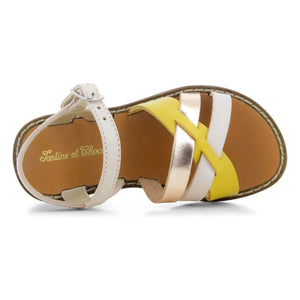 Tartine et Chocolat - Cross Sandals | Ecru