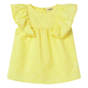 Cozmo - Sophia Embroidered Dress | Yellow