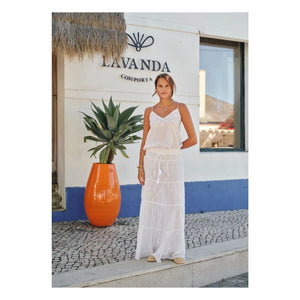M.A.B.E. - Lyla Cotton Tank Top | White