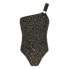 Lison Paris - Tanzania Leopard One-Piece Swimsuit | Khaki
