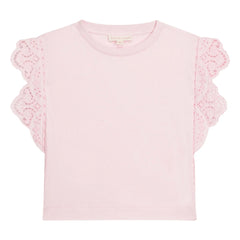 Louise Misha - Malalia Embroidered Organic Cotton T-Shirt | Pink