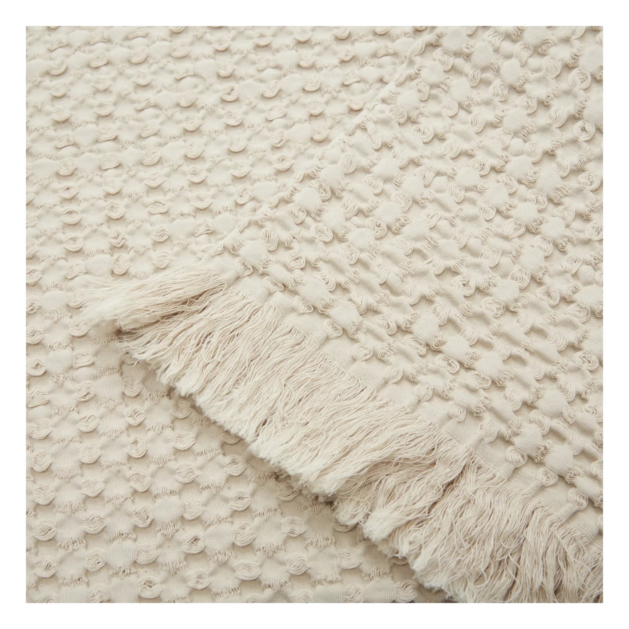 Haomy - Tempo cotton throw blanket | Cream